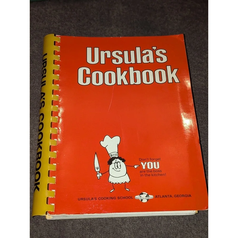 Vintage 1979 Ursula's Cookbook Ursula's Cooking School Atlanta Georgia Spiral